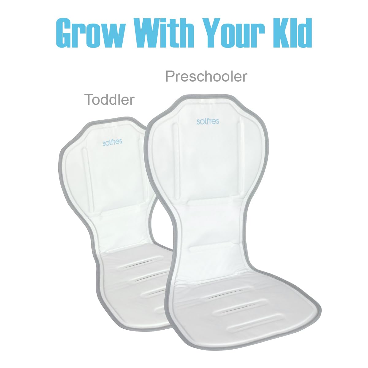Solfres Hydro Gel Car Seat Cooler Mat for Baby. No Refrigeration Needed. Carseat and Stroller Cooling Pad Cushion Liner with Breathable 3D Mesh Anti-Slip Back. for Kids Toddlers 12-48 Months