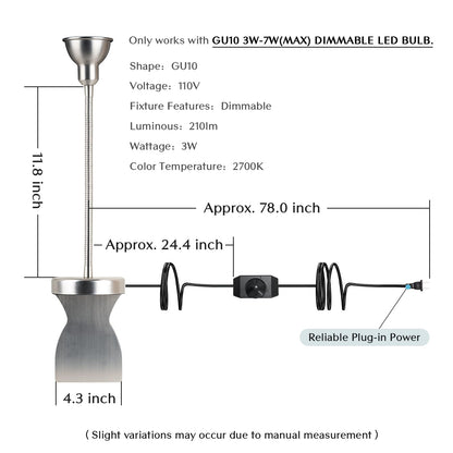 Solfres Patented Innovative Design Headboard Reading Light. No Drilling Golden Book Light for Bedtime Reading. Dimmable LED Book Reading Lamp with Bulb. Movable & Flexible, Gold