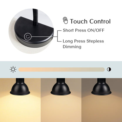 SOLFRES Innovative Headboard Reading Light – No Drilling, Dimmable LED Flexible Book Light