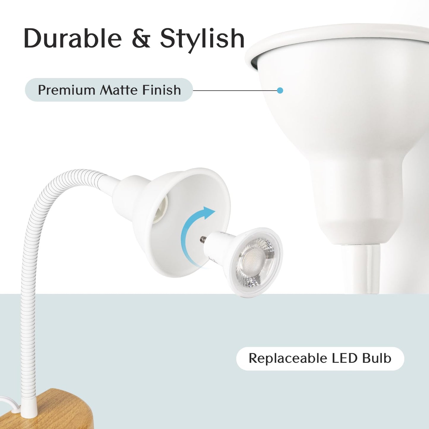 Solfres Patented Innovative Design Headboard Reading Light. No Drilling Golden Book Light for Bedtime Reading. Dimmable LED Book Reading Lamp with Bulb. Movable & Flexible, Black