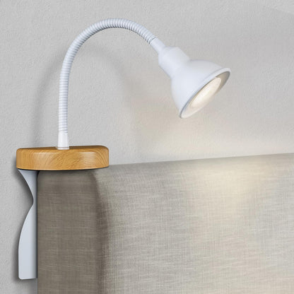 SOLFRES Innovative Headboard Reading Light – No Drilling, Dimmable LED Flexible Book Light
