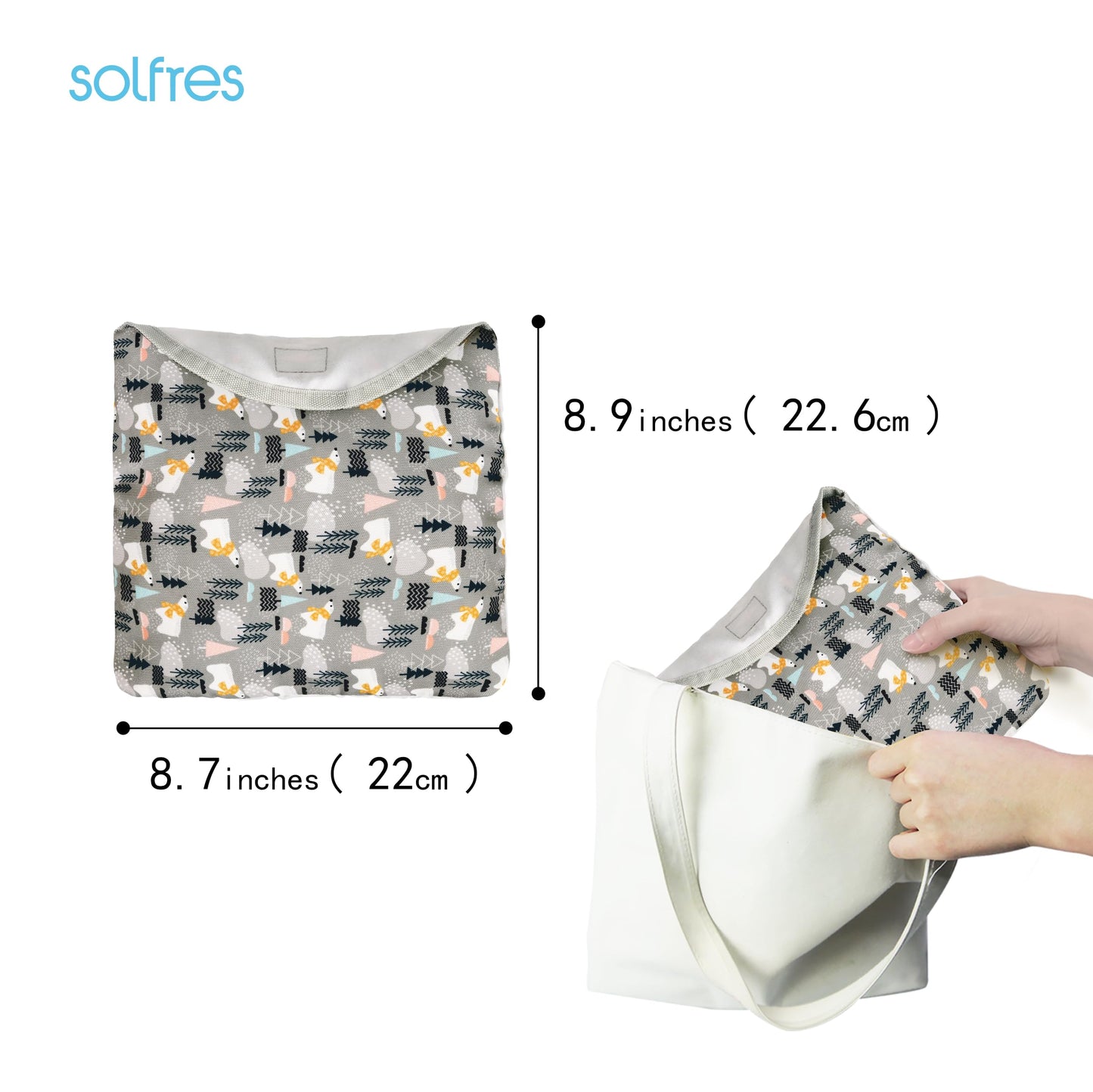 Dual-Belt Baby High Chair Cover, Upgrade Version, for Wooden or Restaurant High Chair, Sturdy and Robust Material, Waterproof Washable Stain and Slip Resistant, Blue Polar Bear