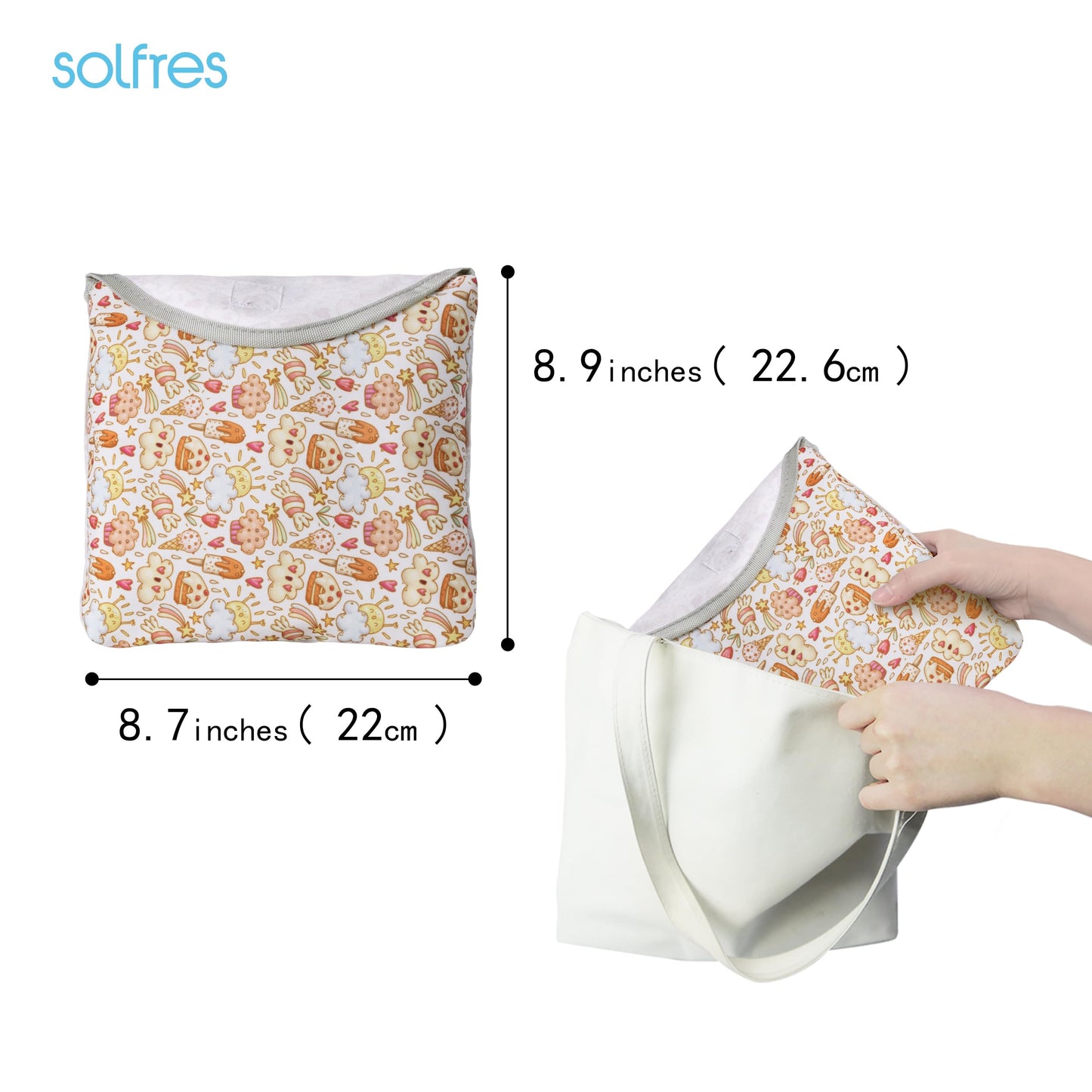 Dual-Belt Baby High Chair Cover, Upgrade Version, for Wooden or Restaurant High Chair, Sturdy and Robust Material, Waterproof Washable Stain and Slip Resistant, Blue Polar Bear