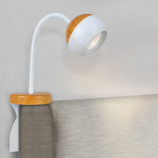SOLFRES Innovative Headboard Reading Light – No Drilling, Dimmable LED Flexible Book Light