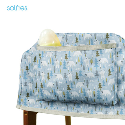 Solfres Dual-Belt High Chair Cover, Baby High Chair Cover, Upgrade Version, for Wooden or Restaurant High Chair, Sturdy and Robust Material, Heart-Shaped Donut, Pink Hot Pink Lilac